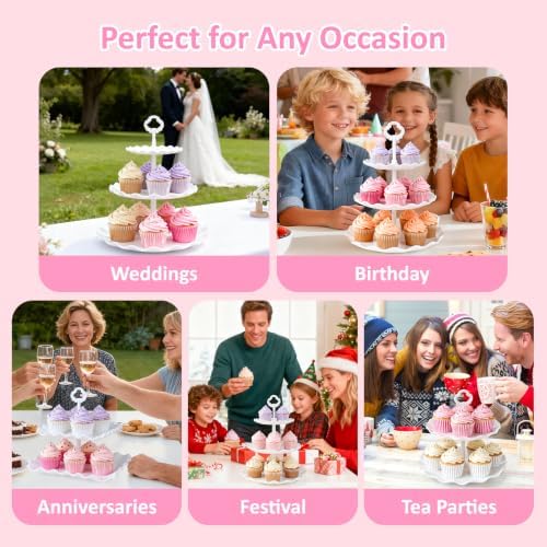 36 Pack Cupcake Stand, Dessert Table Display Set, Tiered Tray Stand in Cake Stand-36P, alternate view 6