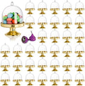 36 Pack Mini Cake Stand with Lid, Plastic Cupcake Stand Plate Dome Cover, Clear Small Cake Display Stand for