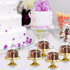 36 Pack Mini Cake Stand with Lid, Plastic Cupcake Stand Plate Dome Cover, Clear Small Cake Display Stand for, alternate view