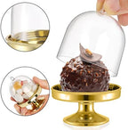36 Pack Mini Cake Stand with Lid, Plastic Cupcake Stand Plate Dome Cover, Clear Small Cake Display Stand for, alternate view