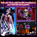 36 Pcs Black Purple Red Artificial Roses with Black Long Stems in Black Purple Red With Black Stems, alternate view 6
