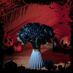 36 Pcs Black Rose Bouquet Bridal Artificial Flowers in Black, alternate view 4