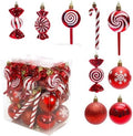 36 Pcs Christmas Ornaments, MOYEE Shatterproof Plastic Christmas Ornaments for Tree - Candy Cane Christmas
