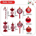 36 Pcs Christmas Ornaments, MOYEE Shatterproof Plastic Christmas Ornaments for Tree - Candy Cane Christmas, alternate view 2