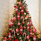 36 Pcs Christmas Ornaments, MOYEE Shatterproof Plastic Christmas Ornaments for Tree - Candy Cane Christmas, alternate view 5