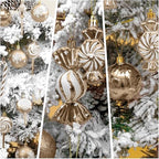 36 Pcs Christmas Ornaments, MOYEE Shatterproof Plastic Christmas Ornaments for Tree - Candy Cane Christmas, alternate view 5
