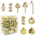 36 Pcs Christmas Ornaments, MOYEE Shatterproof Plastic Christmas Ornaments for Tree - Candy Cane Christmas