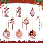 36 Pcs Christmas Ornaments, MOYEE Shatterproof Plastic Christmas Ornaments for Tree - Candy Cane Christmas, alternate view 3