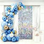 36 Pcs Iridescent Silver Shimmer Wall Backdrop,6x6 FT for Party in 6x6 FT
