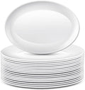 36 Pcs Large Serving Platters Oval Trays White Plates Serving Dish for Wedding Party Restaurant Home Steak
