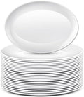 36 Pcs Large Serving Platters Oval Trays White Plates Serving Dish for Wedding Party Restaurant Home Steak