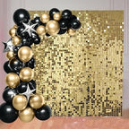 36 Pcs Light Gold Shimmer Wall Backdrop Panels for Party Decor in Light Gold