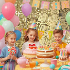 36 Pcs Light Gold Shimmer Wall Backdrop Panels for Party Decor in Light Gold, alternate view 4
