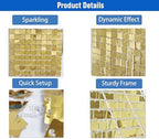 36 Pcs Light Gold Shimmer Wall Backdrop Panels for Party Decor in Light Gold, alternate view 5
