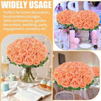 36 Pcs Peach Pink Artificial Roses with Long Stems in Peach Pink, alternate view 3