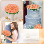 36 Pcs Peach Pink Artificial Roses with Long Stems in Peach Pink, alternate view 5
