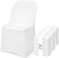 36 Pcs White Folding Chair Covers Spandex Stretch Slipcover