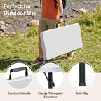 36" Square Folding Table, Portable Card Table with Built-in Handle, Support up to 400 LBS, Heavy Duty Foldable, alternate