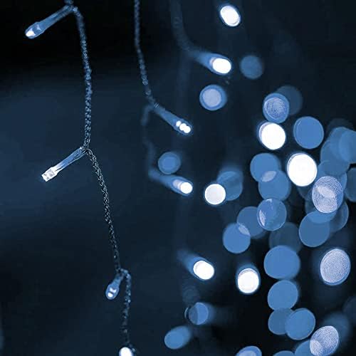 360 LED Christmas Icicle Lights, 29.5 FT 8 Modes Curtain Fairy Lights with 60 Drops, Connectable Xmas String, alternate view