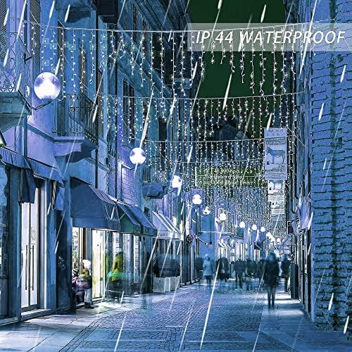 360 LED Christmas Icicle Lights, 29.5 FT 8 Modes Curtain Fairy Lights with 60 Drops, Connectable Xmas String, alternate view