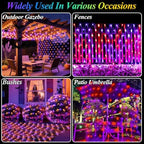 360LED Net Lights Halloween Decorations, 21ft x 5ft Purple Orange Mesh Lights with 8 Modes & Timer, Connectable, alternate