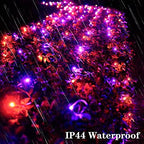 360LED Net Lights Halloween Decorations, 21ft x 5ft Purple Orange Mesh Lights with 8 Modes & Timer, Connectable, alternate
