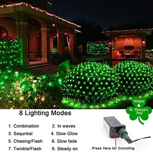 360LED Net Lights Outdoor, 21ft x 5ft Christmas Net Lights Connectable 8 Lighting Modes, Waterproof Bush, alternate view 2