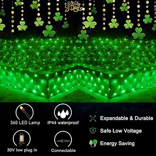 360LED Net Lights Outdoor, 21ft x 5ft Christmas Net Lights Connectable 8 Lighting Modes, Waterproof Bush, alternate view 4