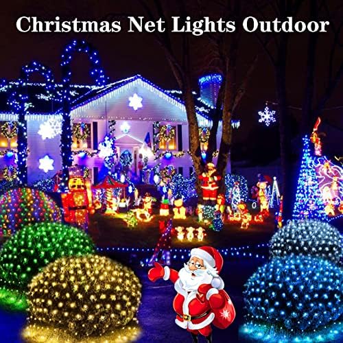 360LED Net Lights Outdoor, 21ft x 5ft Christmas Net Lights Connectable 8 Lighting Modes, Waterproof Bush, alternate view 5