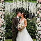 36Pack Wisteria Hanging Flower Garland 3.6Ft Artificial Arch Flower White in White, alternate view 2
