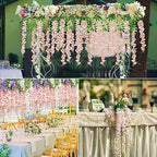 36pcs Artificial Wisteria Flowers 3.6 Feet/Piece Pink Dense Artificial Fake Wisteria Vine Ratta Hanging Garland, alternate