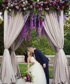 36pcs Artificial Wisteria Flowers 3.6 Feet/Piece Purple Dense Artificial Fake Wisteria Vine Ratta Hanging, alternate view 2
