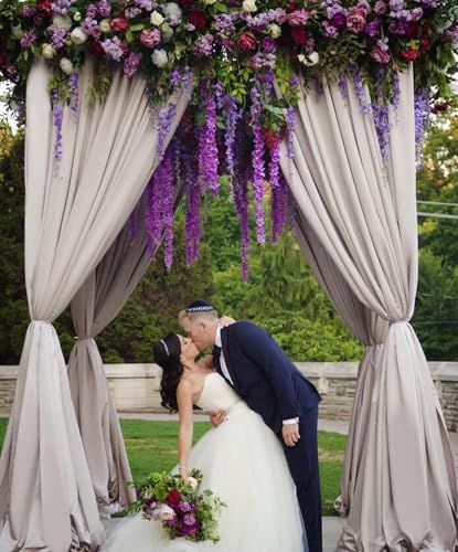 36pcs Artificial Wisteria Flowers 3.6 Feet/Piece Purple Dense Artificial Fake Wisteria Vine Ratta Hanging, alternate view 2