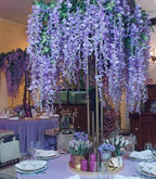 36pcs Artificial Wisteria Flowers 3.6 Feet/Piece Purple Dense Artificial Fake Wisteria Vine Ratta Hanging, alternate view 6