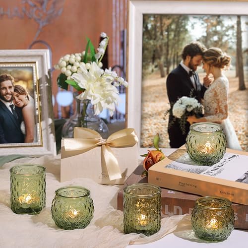 36Pcs Assorted Green Votive Candle Holders, Tea Lights Candle Holder for Table Centerpiece, Green Candle Holders, alternate