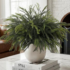 36Pcs Christmas Norfolk Pine Stems, Real Touch Branches, Greenery Picks, alternate view 4