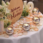 36pcs Silver Votive Candle Holders - Elegant Mercury Glass Tea Light Candle Holder Set for Weddings, Holiday, alternate view