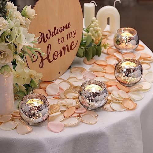 36pcs Silver Votive Candle Holders - Elegant Mercury Glass Tea Light Candle Holder Set for Weddings, Holiday, alternate view