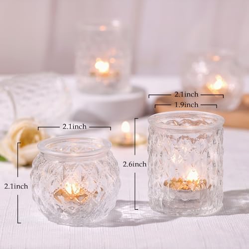 36Pcs Votive Candle Holders, Clear Tea Light Holders for Wedding in Clear, alternate view 2