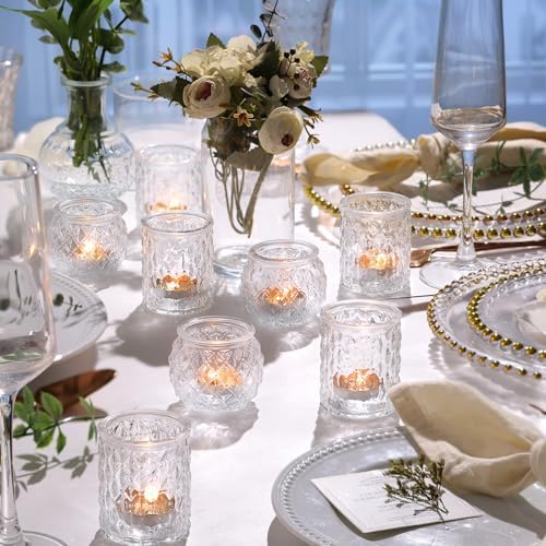 36Pcs Votive Candle Holders, Clear Tea Light Holders for Wedding in Clear, alternate view 3