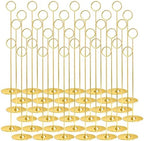 36PK Table Number Holders Place Card Holders 12 Inch Table Card Holders Steel Card Holders for Photos, Food