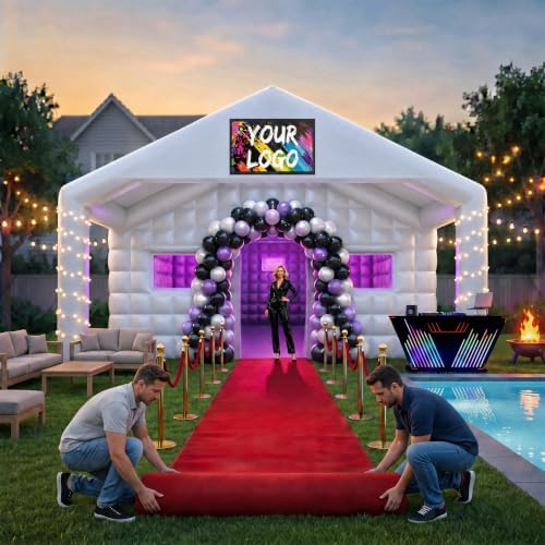 37×20×13Ft White Inflatable Nightclub, Blow up Party Tent with Blower in 37×20×13Ft, alternate view 6