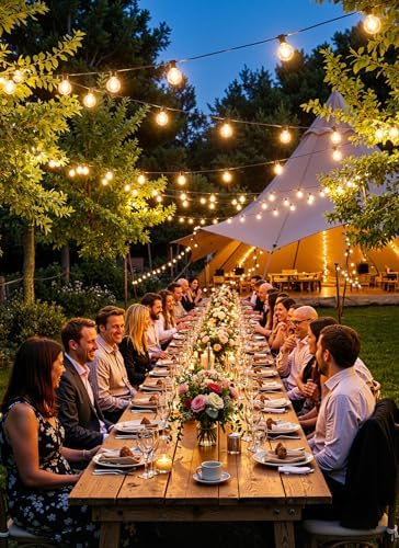 37Ft Outdoor String Lights with Remote, Dimmable G40 LED Bulbs, Waterproof, alternate view 5