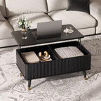 38" Lift Top Coffee Table with Storage for Living Room, Black in Black, alternate view 6
