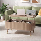 38" Lift Top Coffee Table with Storage for Living Room, Oak, alternate view 6