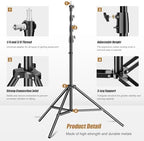 380F Heavy Duty Light Stand 150in/12.6' Light Stand Spring Cushioned, alternate view 2