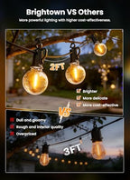 38FT 16LED Solar String Lights Outdoor with Remote & USB Port, alternate view 2