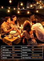38FT 16LED Solar String Lights Outdoor with Remote & USB Port, alternate view 7