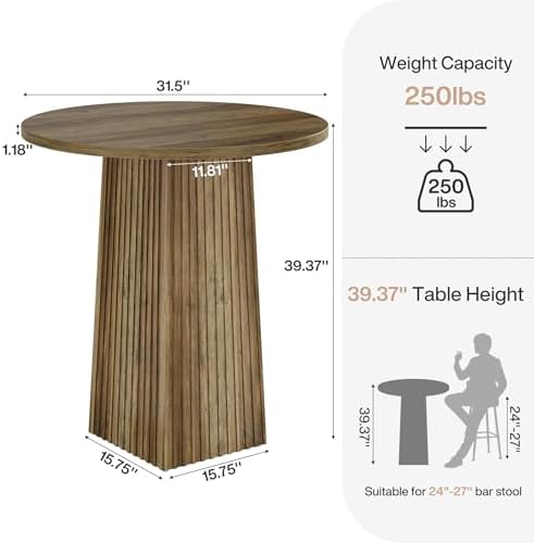 39.37" H Round Bar Table, alternate view 2