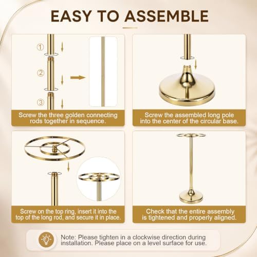 39.4 in Tall Gold Wedding Flower Stands, Metal Centerpieces, 8 Pcs in Gold, alternate view 5